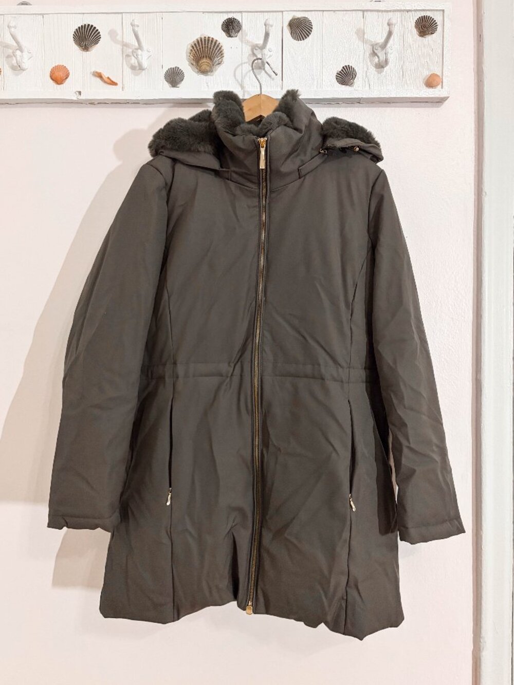 DKNY Olive Hooded Parka Jacket